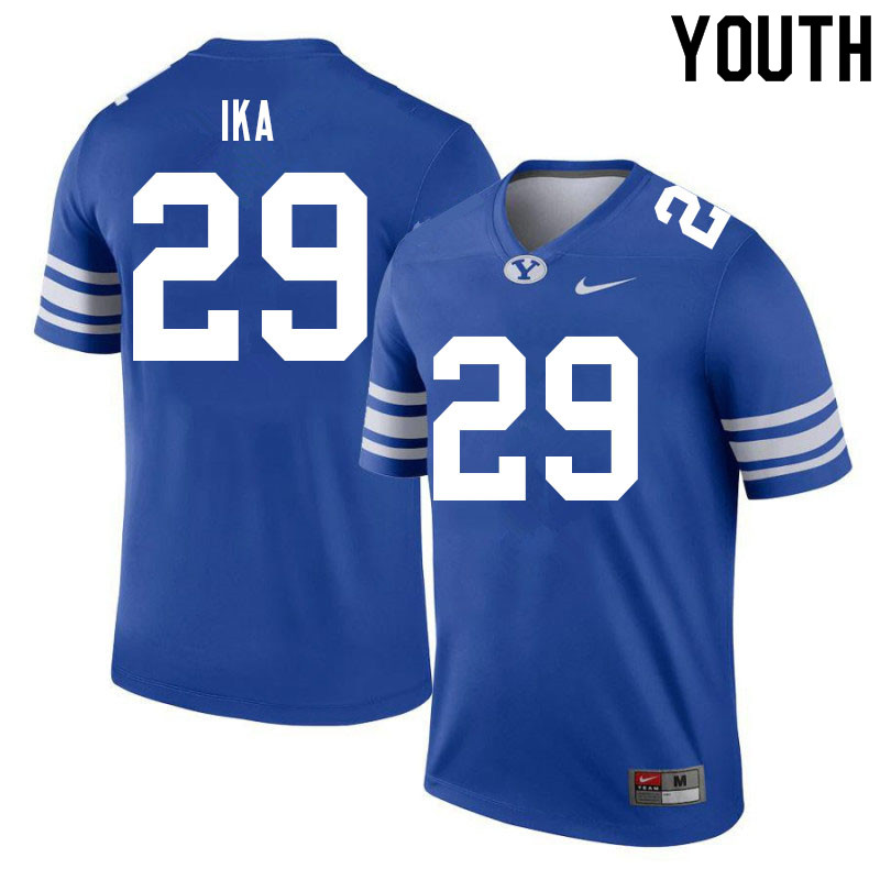 Youth #29 Tevita Ika BYU Cougars College Football Jerseys Sale-Royal